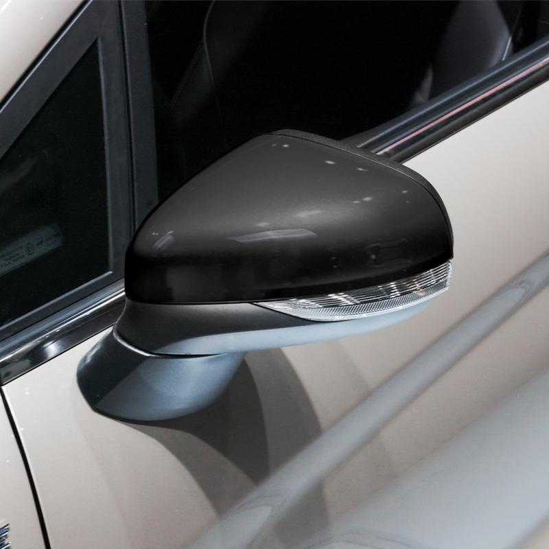 Glossy Black/Carbon Fiber Style Side Rearview Mirror Cover For Ford Fiesta Mk8 2018      2024 Mirror Cap