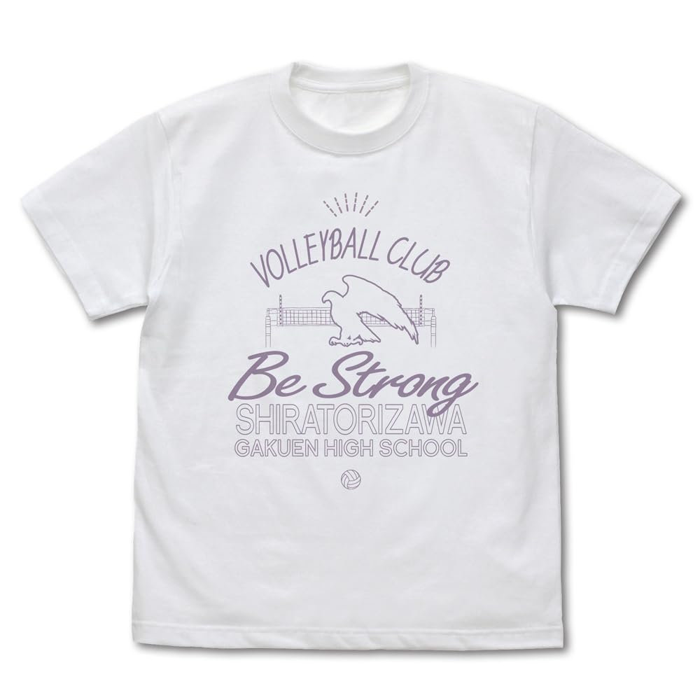 COSPA Shiratorizawa Academy High School Volleyball Club Icon Mark College WHITE S size [Official] Haikyu!! T-shirt