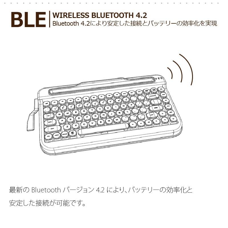 Aias Retro Keyboard PENNA RED Typewriter-Style