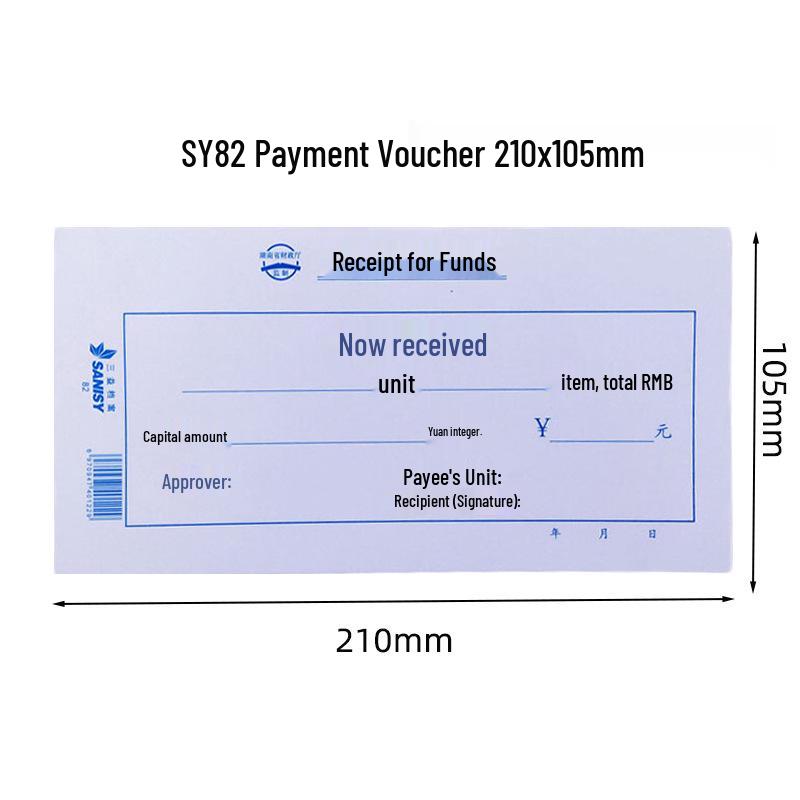 Sanyi Black Financial Accounting Expense Voucher, 210x105, 65 Sheets/Book