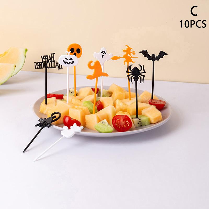 Candy Fruit Fork Food Grade Plastic Mini Cartoon Kids Cake Fruit Toothpick Bento Lunch Bento Accessories Party Decoration Supply