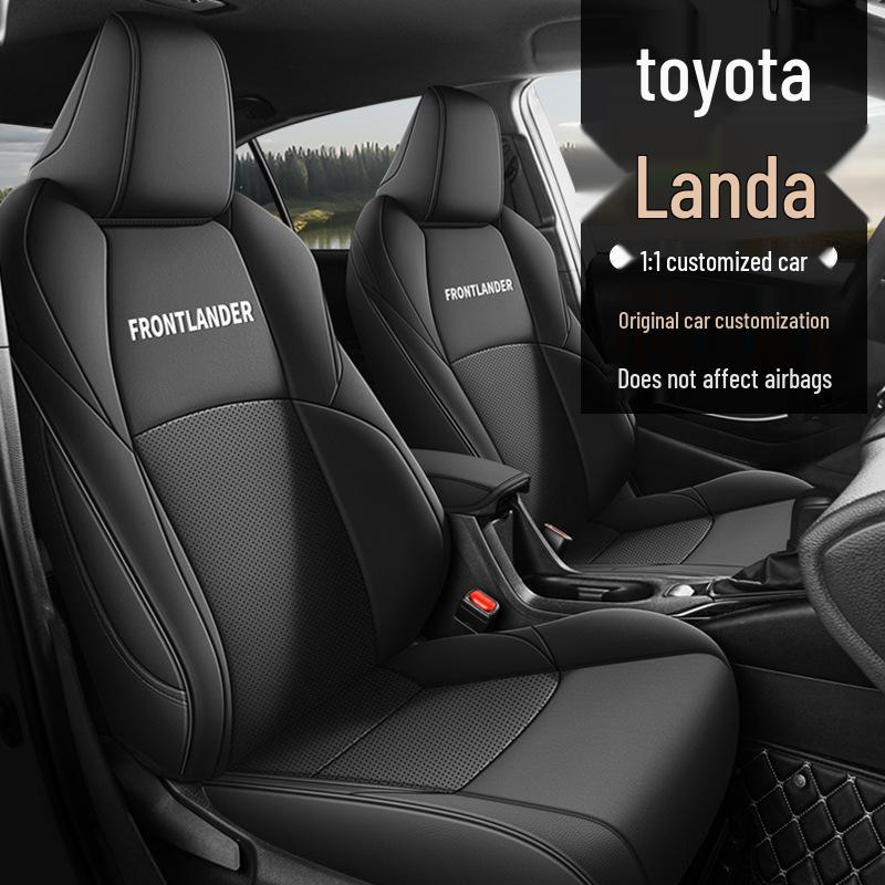 

Frontlander Car Seat Cushion Set: Universal Leather, All-Season, for Five-Seat Vehicles Regular Leather [Half Rear Covered]