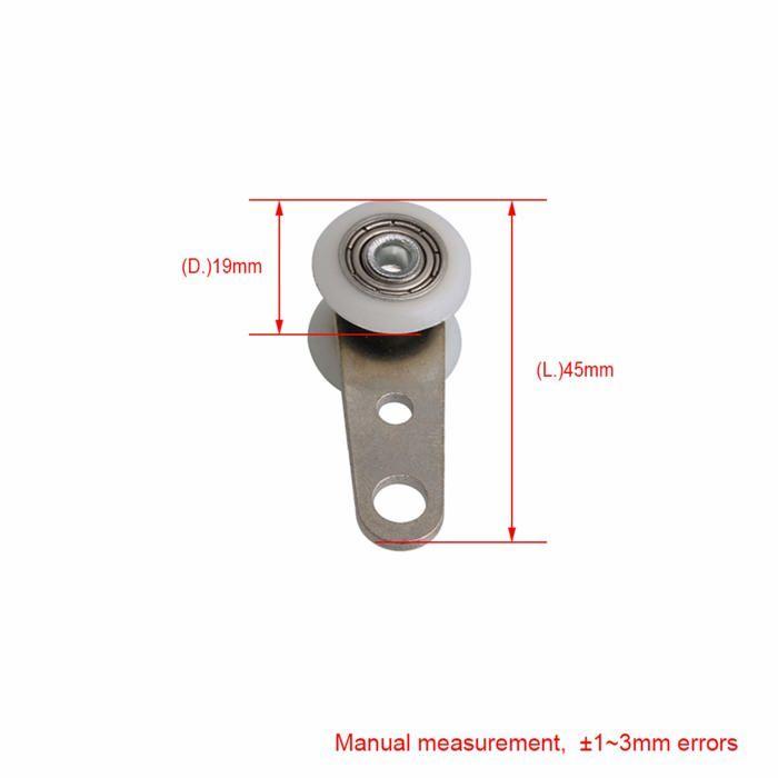 Roulettes pour portes coulissantes - AIMOONSA - Lot de 10 - Métal & plastique - Ø 19 mm - Charge 20 kg