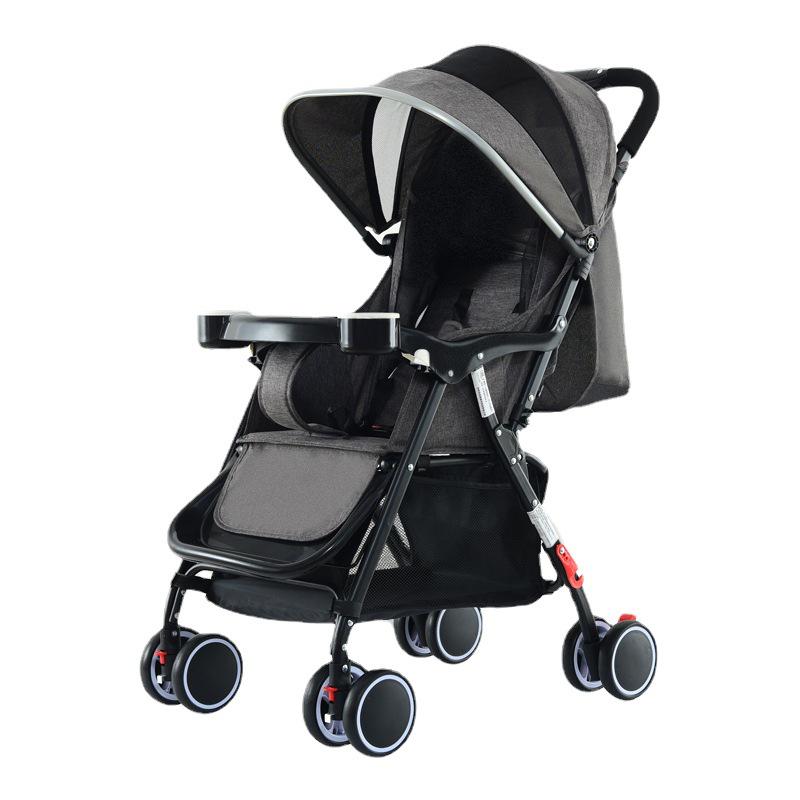 Huaying Lightweight Baby Stroller: One-Hand Foldable, Reclining, Shockproof, Portable Design