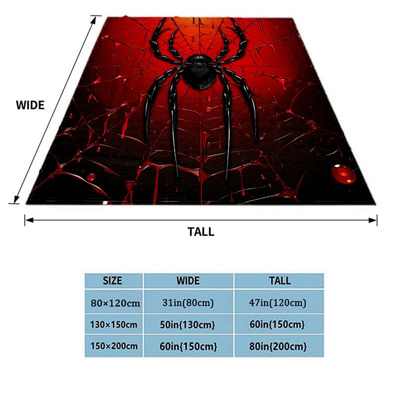 Halloween Spider Web Blanket - Creepy Cozy Throw for Sofa/Bed, Soft Flannel Gift for Horror Fans & Spooky Decor