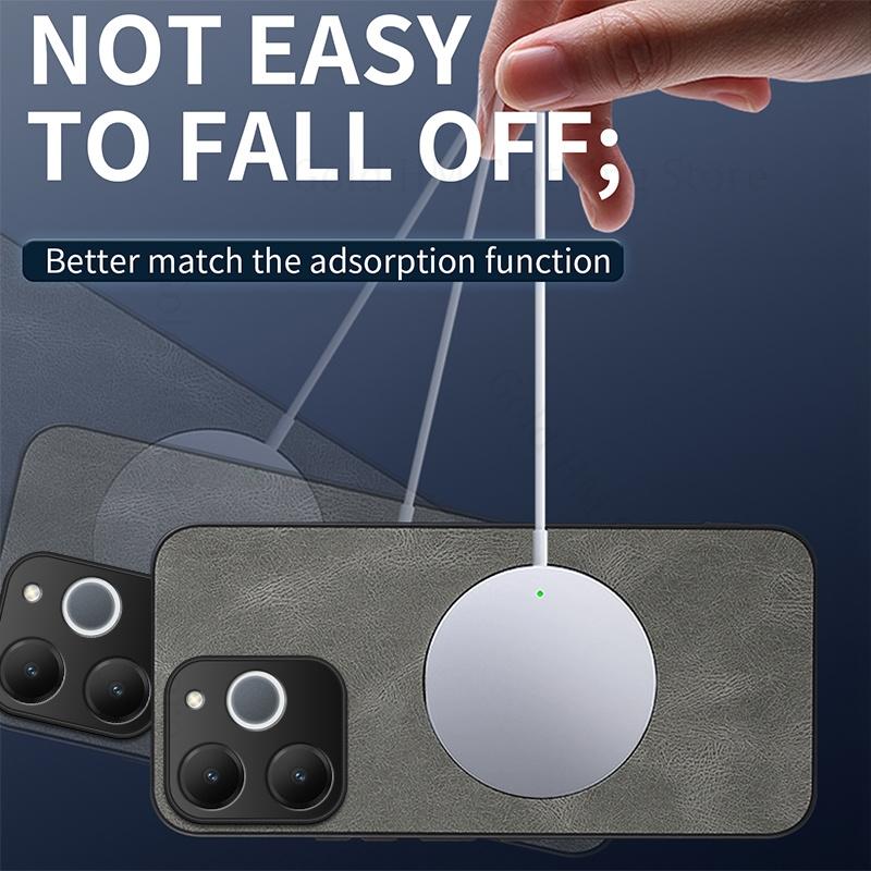 Skin Feel Leather Soft Silicone Shockproof Case For OPPO Realme Note 70T For Magsafe Wireless Charging Cover For Realme Narzo 80 Lite 4G Phone Cover