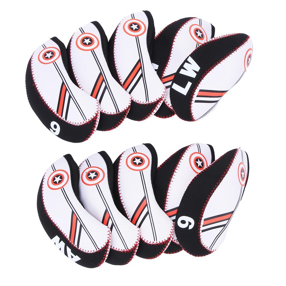 

10 шт. неопреновый черный красный водонепроницаемый чехол для клюшки для гольфа, чехол для клюшки для паттера, спортивные развлечения