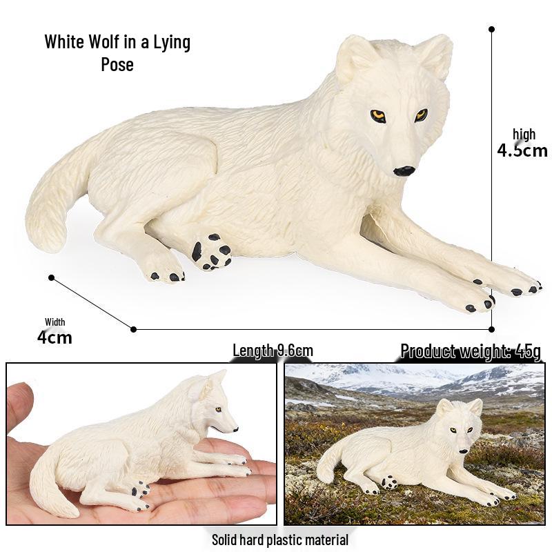 Polar Wildlife Animal Model Toy Set: Polar Bear & Penguin