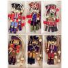 9 pezzi figurine di soldati schiaccianoci in legno ornamenti per l'albero di natale burattini figure bambole giocattolo decorazioni natalizie