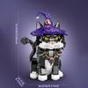 Building Blocks Magic Cat Model Witch Cat Building Kit Collectible Decor Gift For Cat Lovers Adults