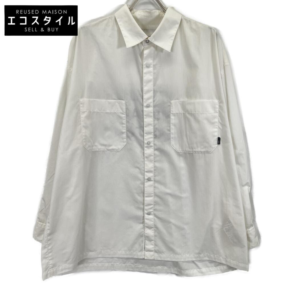 WTAPS 24AW White 242CWDT-SHM02 Repo LS CTPL Broadcloth Long Sleeve Shirt tops 04 whiteUsed