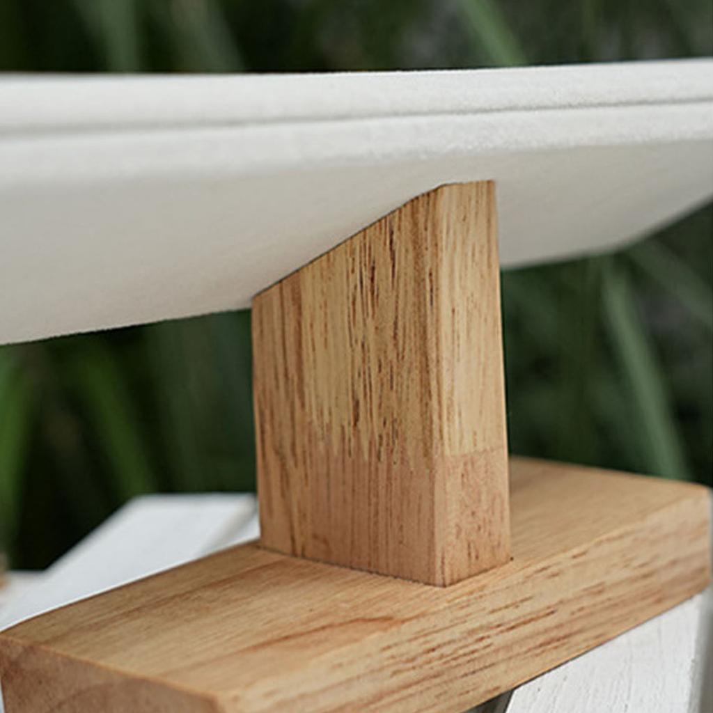 Practical Solid Wood Jewelry Display Rack Featuring Sturdy Plush Lint To Protect And Highlight Jewelry Accessories