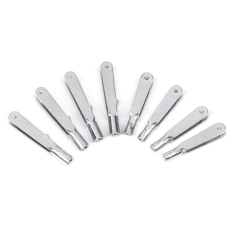 10Pcs Metal Iron Clevis Chuck Pull Rod Connectors Clamp Horn Alloy Screw Accessories Kit for Aircraft Car Model