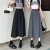 Plus Size Women's Autumn Mid-Length Swing Skirt - Fashionable Drape, Slim-Fitting, Hip-Covering