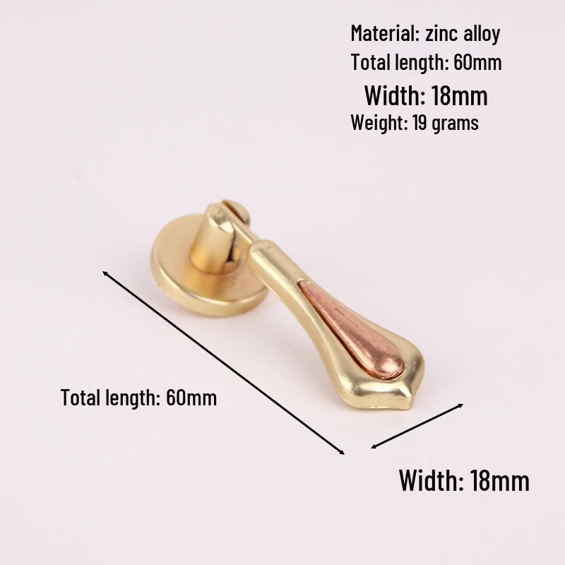 Gold Chinese Style Hidden Ring Handle - Brushed Copper Wardrobe Zinc Alloy