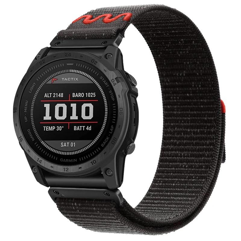 22 26mm Nylon Strap for Garmin Fenix 8 41MM/57MM 7 7X Pro 6 5 Watchband for Enduro3 2 Fenix 5 5X 6 6XPro 51mm Quickfit Bracelet