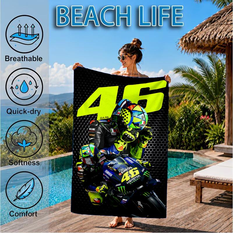 Fahrer durch Neonlicht sausend Strandtuch, Schnelltrocknend, Pflegeleicht, Geeignet für Fitness und Strandurlaub, Sport-Essential