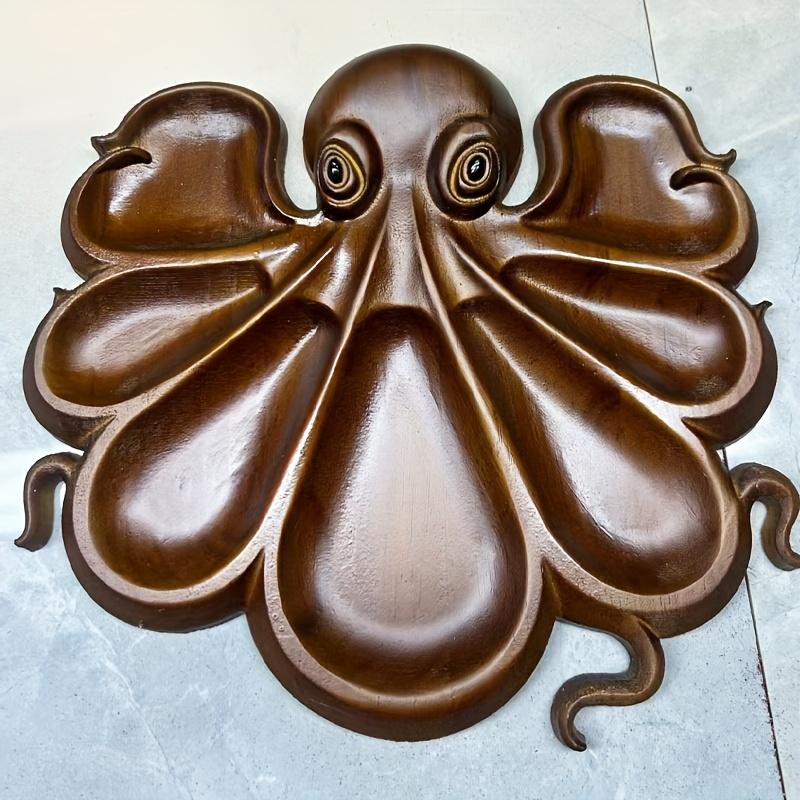 1pc Octopus Charcuterie Platter, Octopus Monster Design Wooden Serving Tray, Ocean Theme Party Appetizer Board, for Cheese Meat and Fruit