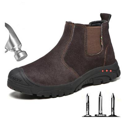 Work Safety Boots Indestructible Safety Shoes Men Puncture-Proof Work Shoes Chelsea Boots Winter Shoes H673