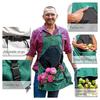 A84E-Waterproof Chest Pocket And Quick Release Harvest Pouch Versatile Gardening Apron Blue
