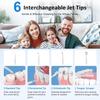 Water Dental Flosser for Teeth – 300ML Cordless Oral Irrigator with 6 Replaceable Jet Tips, 3 Modes, Portable Rechargeable Electric Flosser for