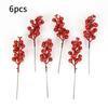 Brighten Up Your Décor with Vibrant Red Berries 14mm Fruit Heads 6x Stems
