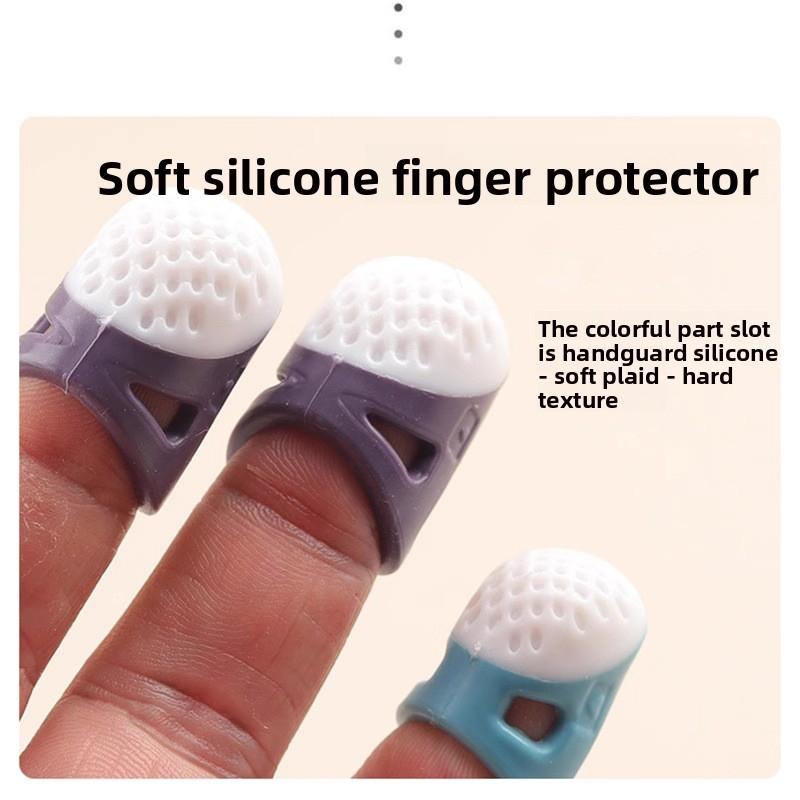 1PCS Silicone Thimble Anti-Punch Finger Cover for Elderly Household Sewing Accessories Cross Stitch Embroidery Needle Presser Thimble Artifact