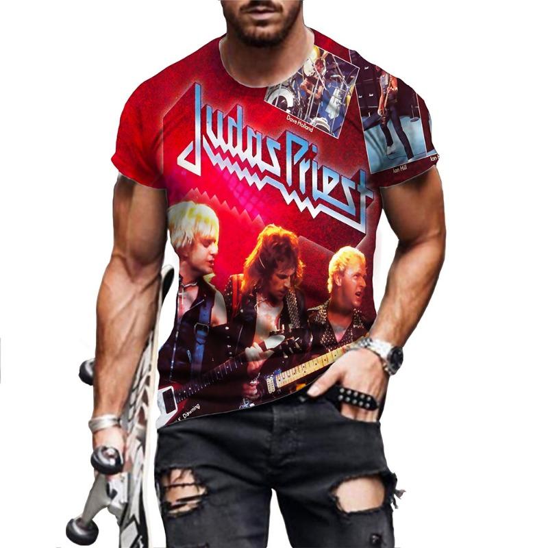 Summer Fashion Trend 3D Printing Anime T-shirt Rock Short Sleeved Gothic Casual Comfortable Short Sleeved Top