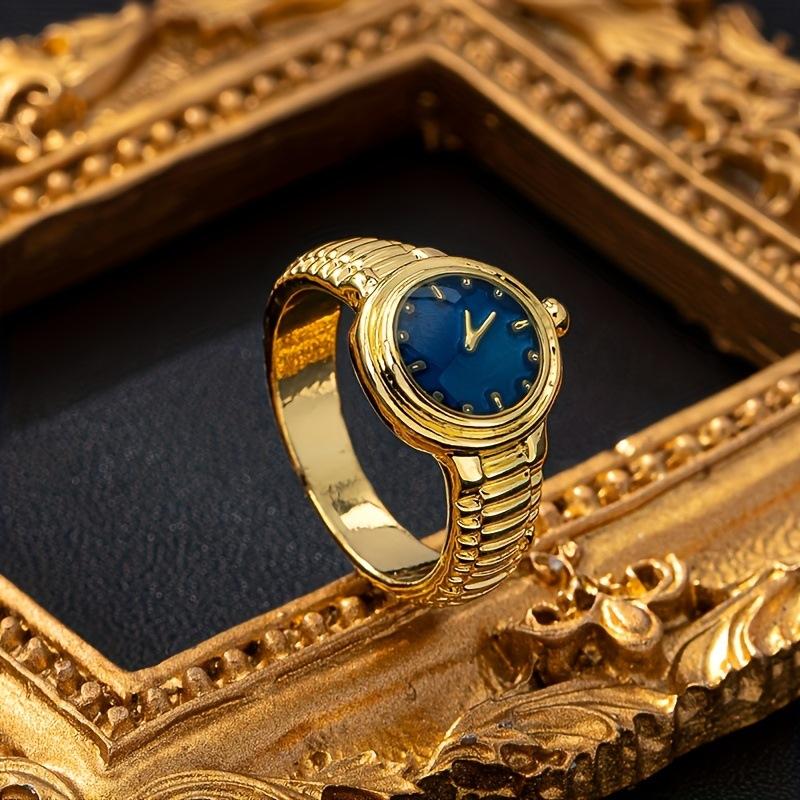 Stylish Watch Ring for Women & Men - Watch Shape Fashion Jewelry Ring Unique Gift Idea for Her/Him, Trendy Unisex Accessory