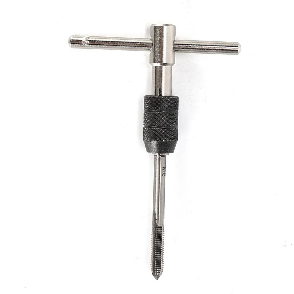 

6PCS/Set M3-M8 Tap Drill Set T Handle Ratchet Tap Wrench Machinist Tool With Screw Hand Tool Screw Taps New Arrival CHINA