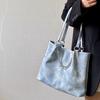 Large Capacity Portable College Girls Shoulder Bags texture Pu Leather Ladies Handbags Chain Casual Tote Underarm Bags for Women