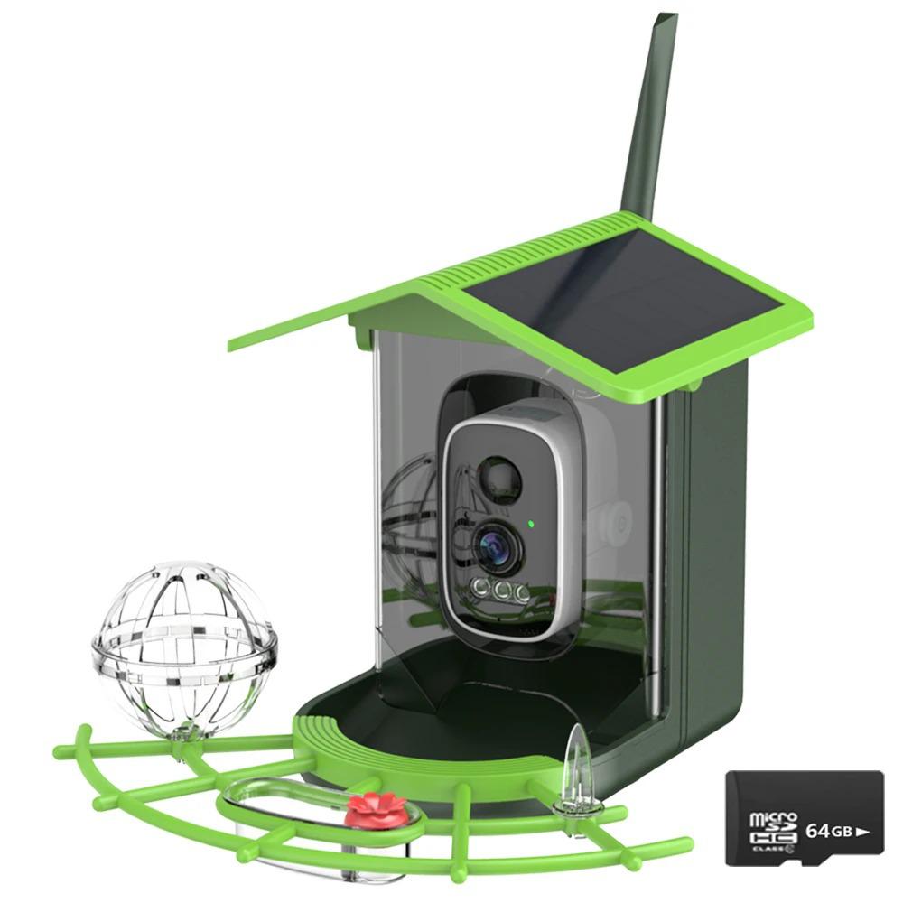 Smart Solar Bird Feeder with AI Recognition and Low Power HD Camera