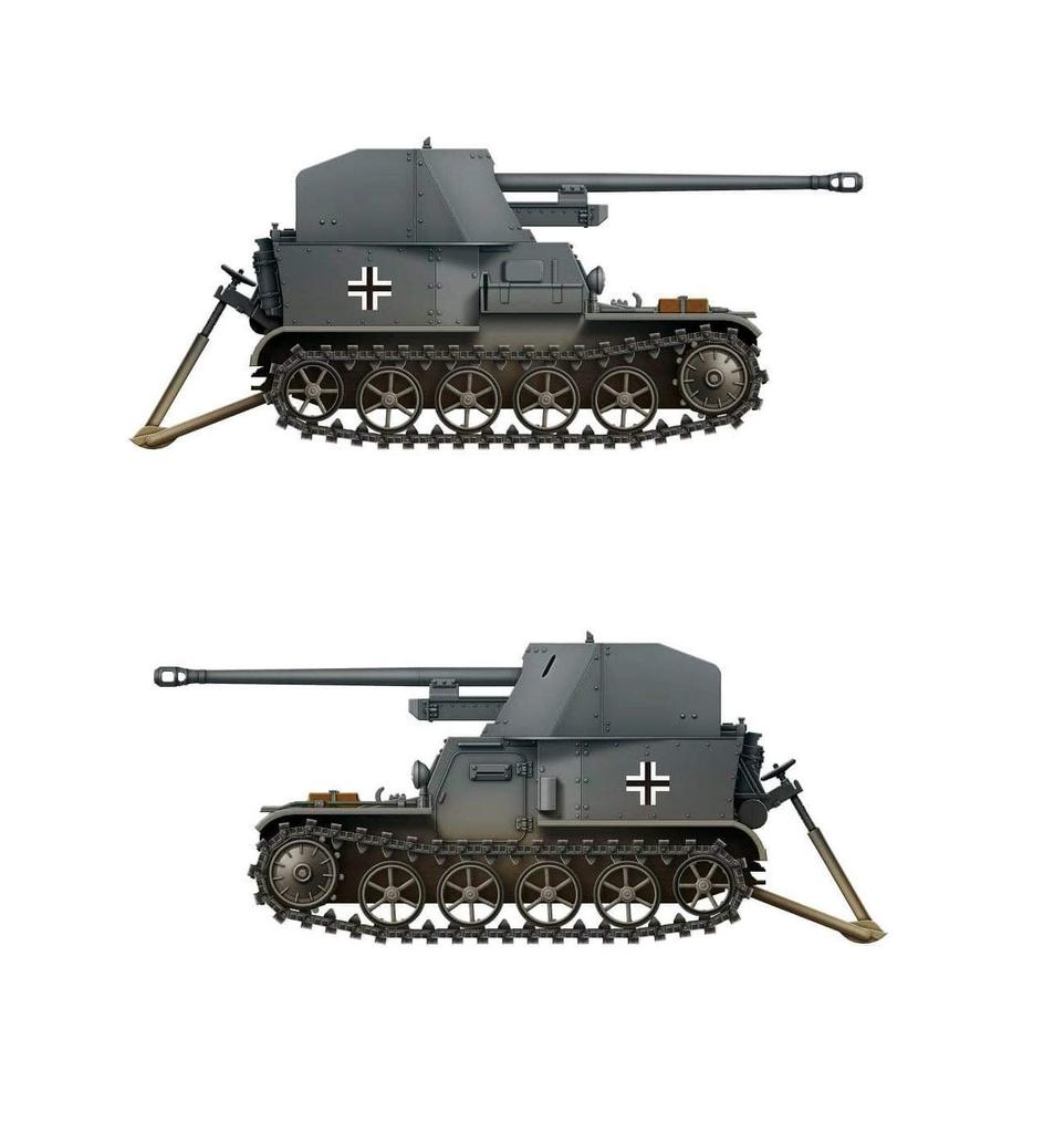 Das Werk Scale German 5cm PaK 38 Tank Destroyer Plastic Model Kit USCDW35017 1/35 Pz.Sfl.1a VK3.02