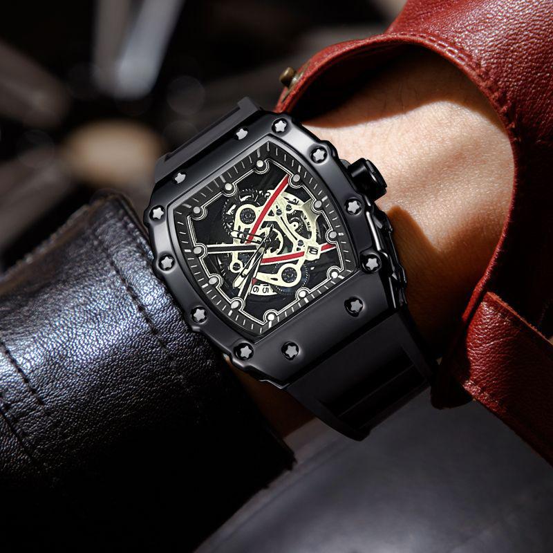 Casual Fashion Domineering Automatic Quartz Hollow Luminous Waterproof Darth Vader 1707 Men'S Watch