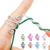Adjustable Knitting Crochet Loop Ring Knittied Yarn Guide Hook Finger Faster Holder Thimble Crocheters Thread Ring Sewing Tools