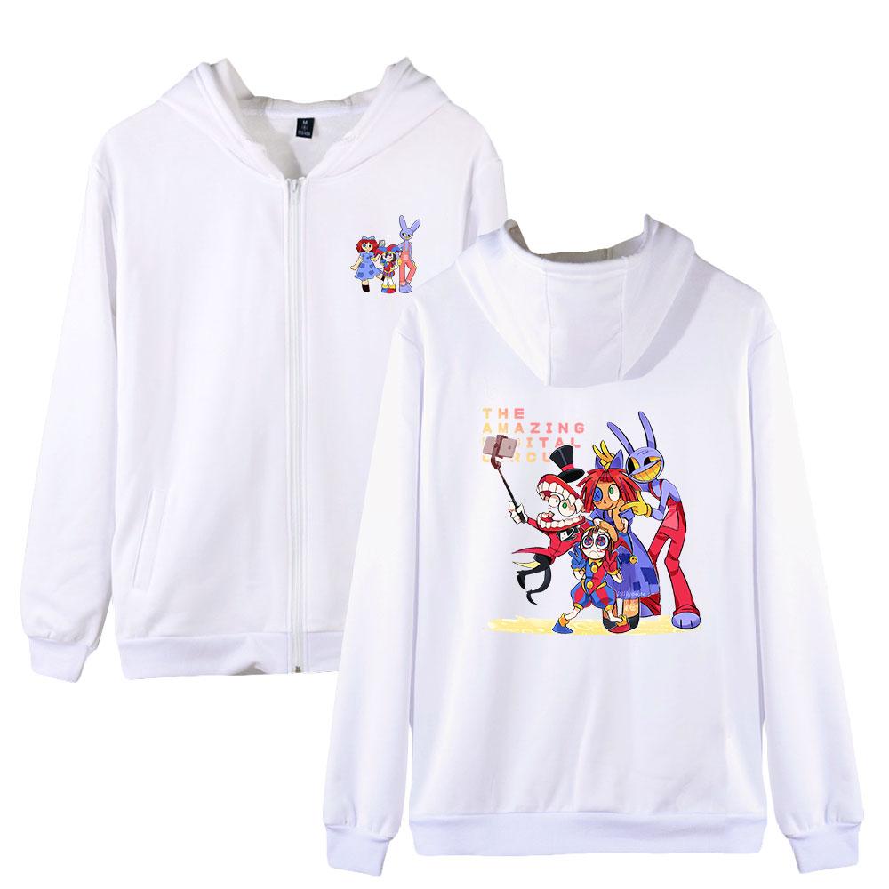 Fashion Women Men's Hoodie The Amazing Digital Circus Anime Print Comfortable Hoodie High Quality Autumn Men's Hooded Jacket Zipper Sweatshirt