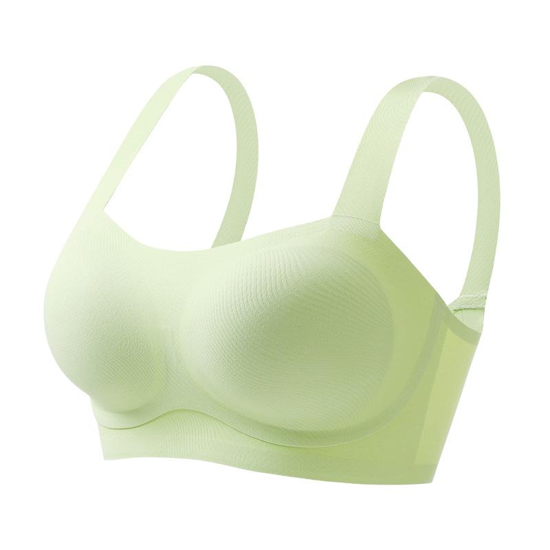 Sommer Einteiler Nicht abfärbende Unterwäsche Damen BHs Dünne Sektion Push-up Ohne Bügel BH Rücken Raffung