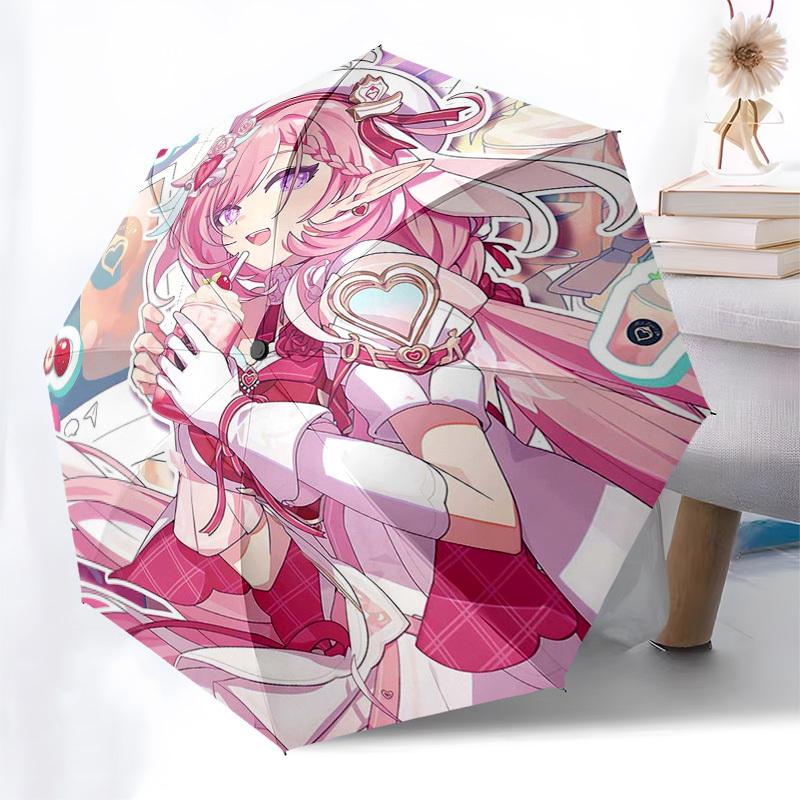 1pc Love Live! Outdoor Umbrella - Automatic Opening and Closing Umbrella, Convenient Three-Fold Design, 8-Rib Iron Frame, Suitable for Fans, Trav