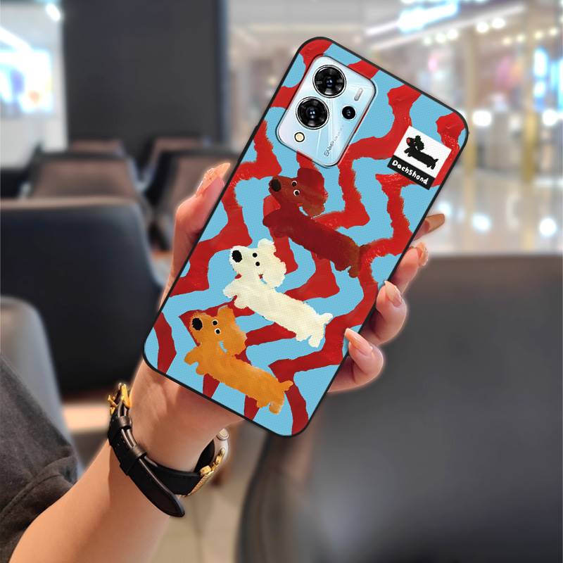 Cute Back Cover Phone Case For ZTE Blade V40 Pro Full Wrap Anti-knock Phone Pouch Soft Case Shockproof Dirt-resistant