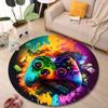Multiple Sizes Game controller Print Round Rugs for Living Room Bedroom Floor Mats Kids Room Household Carpet Home Decor