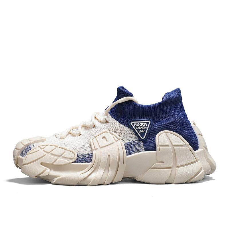 New youth sports and leisure shoes fly-woven breathable thick-soled wear-resistant octopus socks shoes