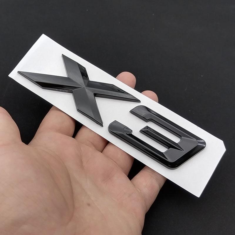 3D ABS Logo X3 Emblem Letters Badge Car Rear Trunk Sticker For BMW X3 F25 E83 G01 G45 Xdrive 20d 30d 20i 28i 30i 35i Accessories