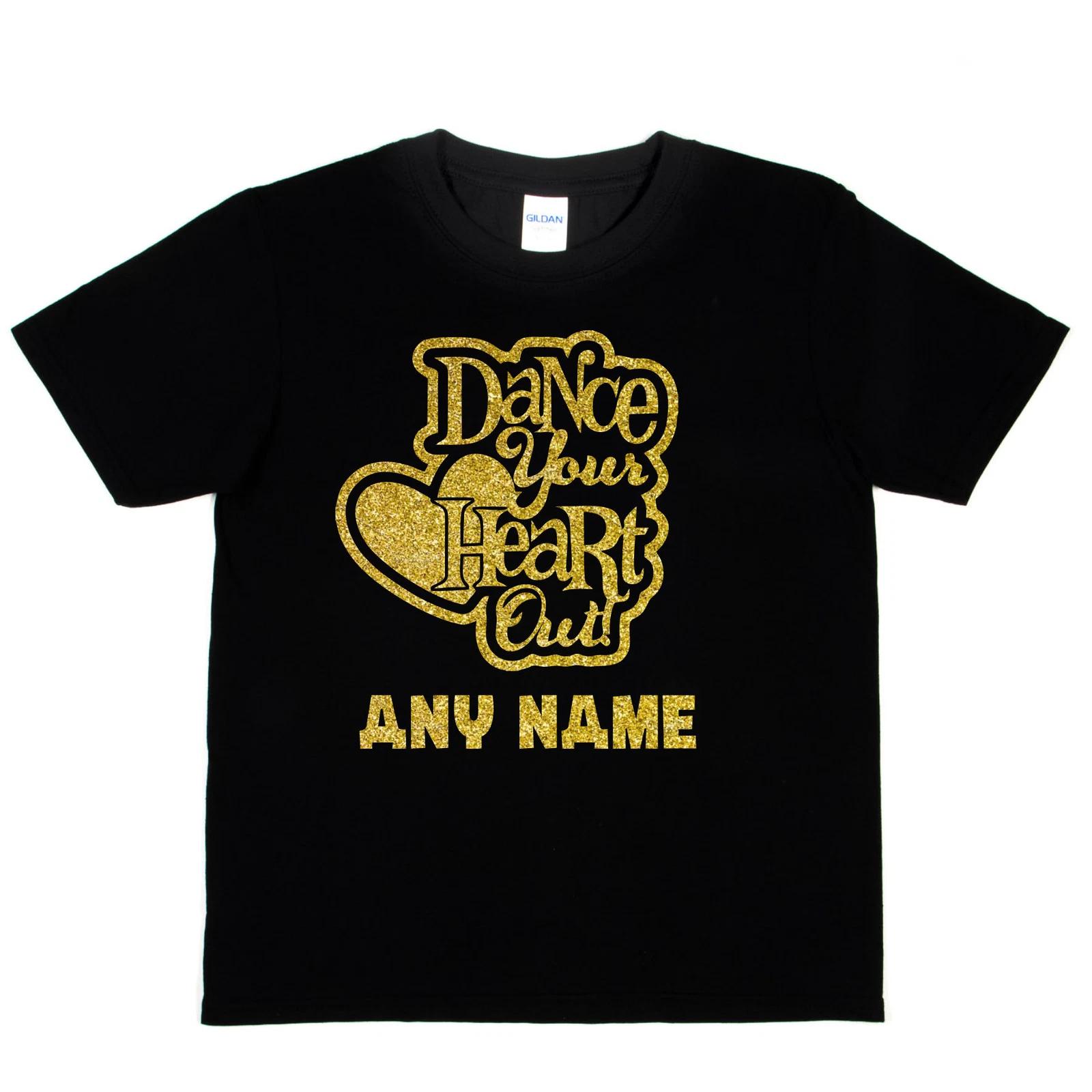 Kids Personalised T-Shirt Dance Heart Out Any Name Great For Dance Schools S