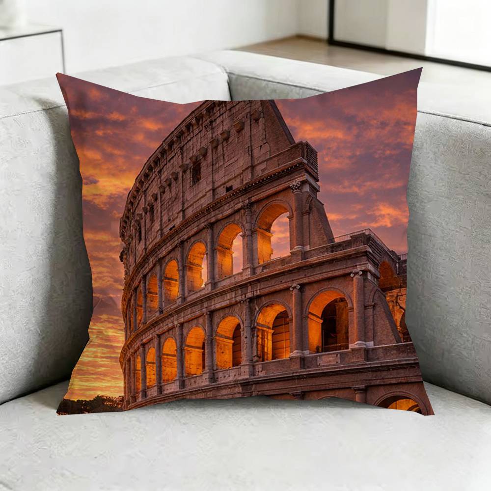 The ColosseumM RomeE Pillow Case Square DoubleSided Sofa Cushion Cover Bedroom Bedside Pillow Gift