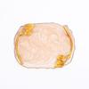 Luxury Marble Finish Leaf Handle Serving Tray – Gold Accents