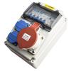 Outdoor Waterproof IP44 Distribution Box with 16A German and European Sockets for Construction and Industrial Use