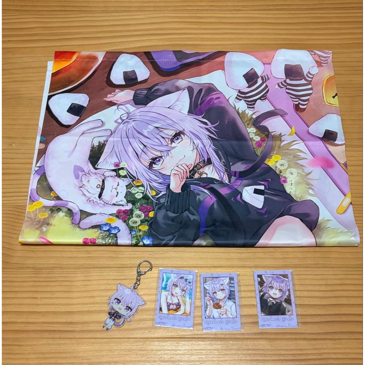 Used porridge! Tapestry Acrylic key chain Instax style card Nekomata porridge Hololive