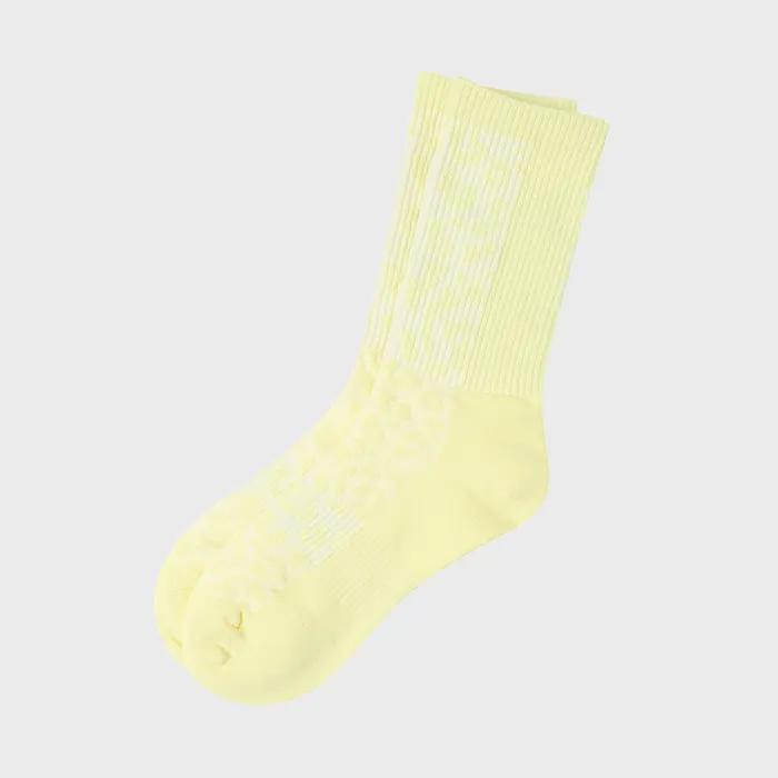 Training Leopard Print Crew Socks_P/LEMON YUA26S12L2