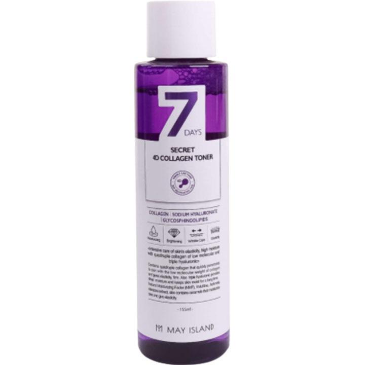 May Island 7 Days Secret 4D Collagen Toner Firming Hydrating Facial Skin 155ml