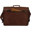 18 Inch Retro Goat Leather Laptop Messenger Bag Office Briefcase College Bags